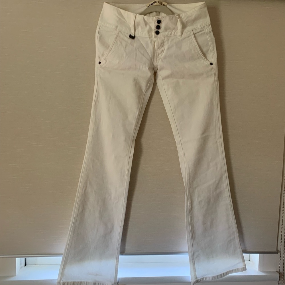 Trf denim white jeans